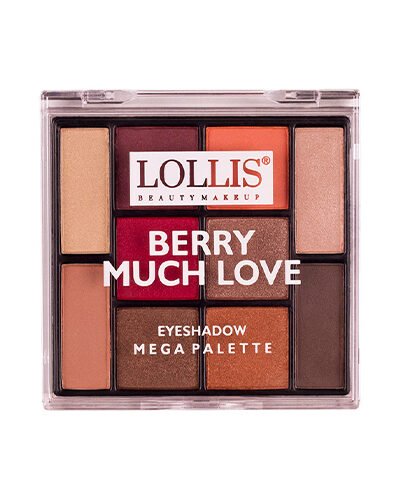LOLLIS Berry Much Love - Akių šešėlių Mega Paletė, 10 spalvų